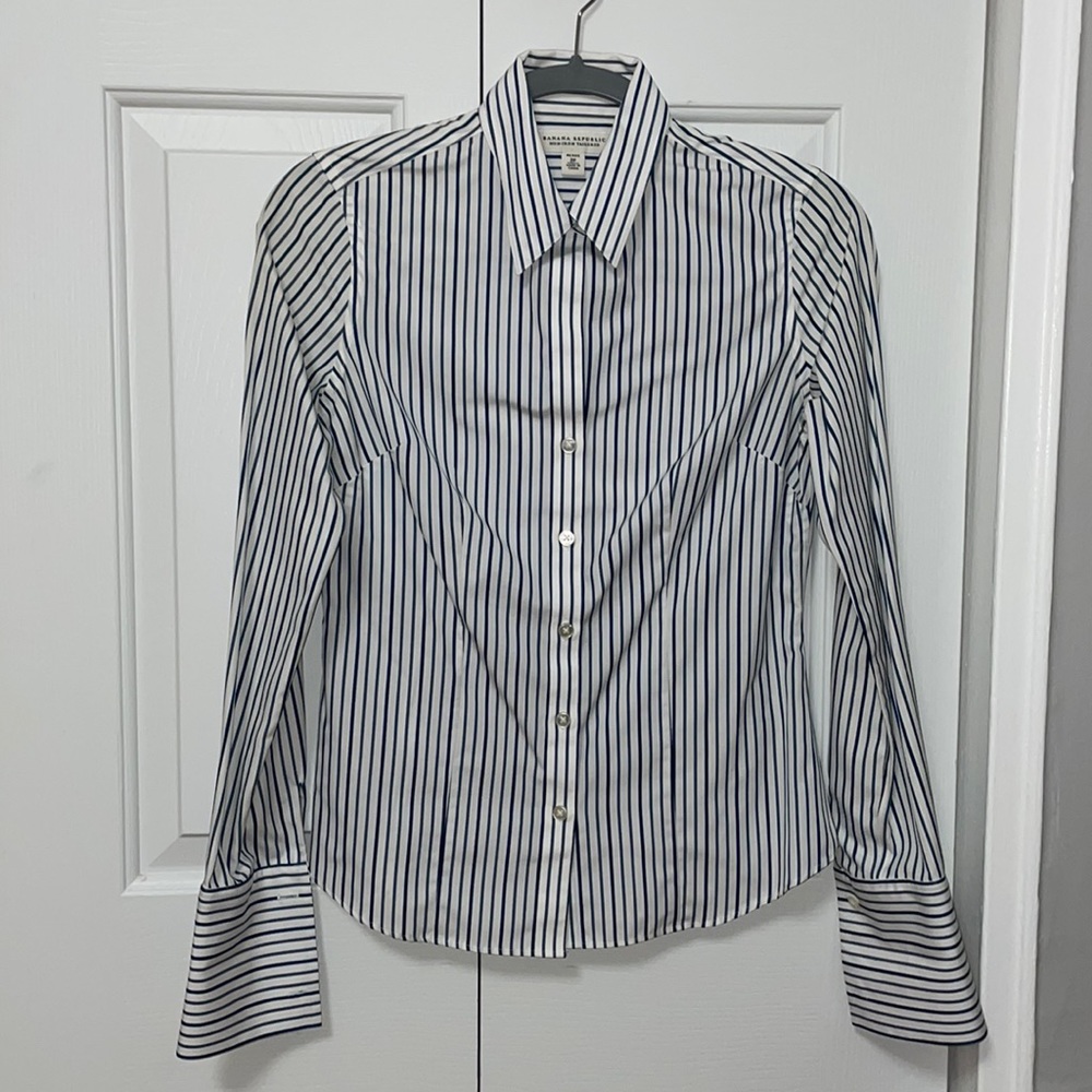 Banana Republic Non-Iron Tailored Striped Button Down